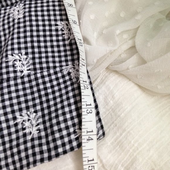 5/$15| Unused Cute Embroidered Like Floral Scallop Hem Wide Leg Back Zippered P… - Picture 6 of 16